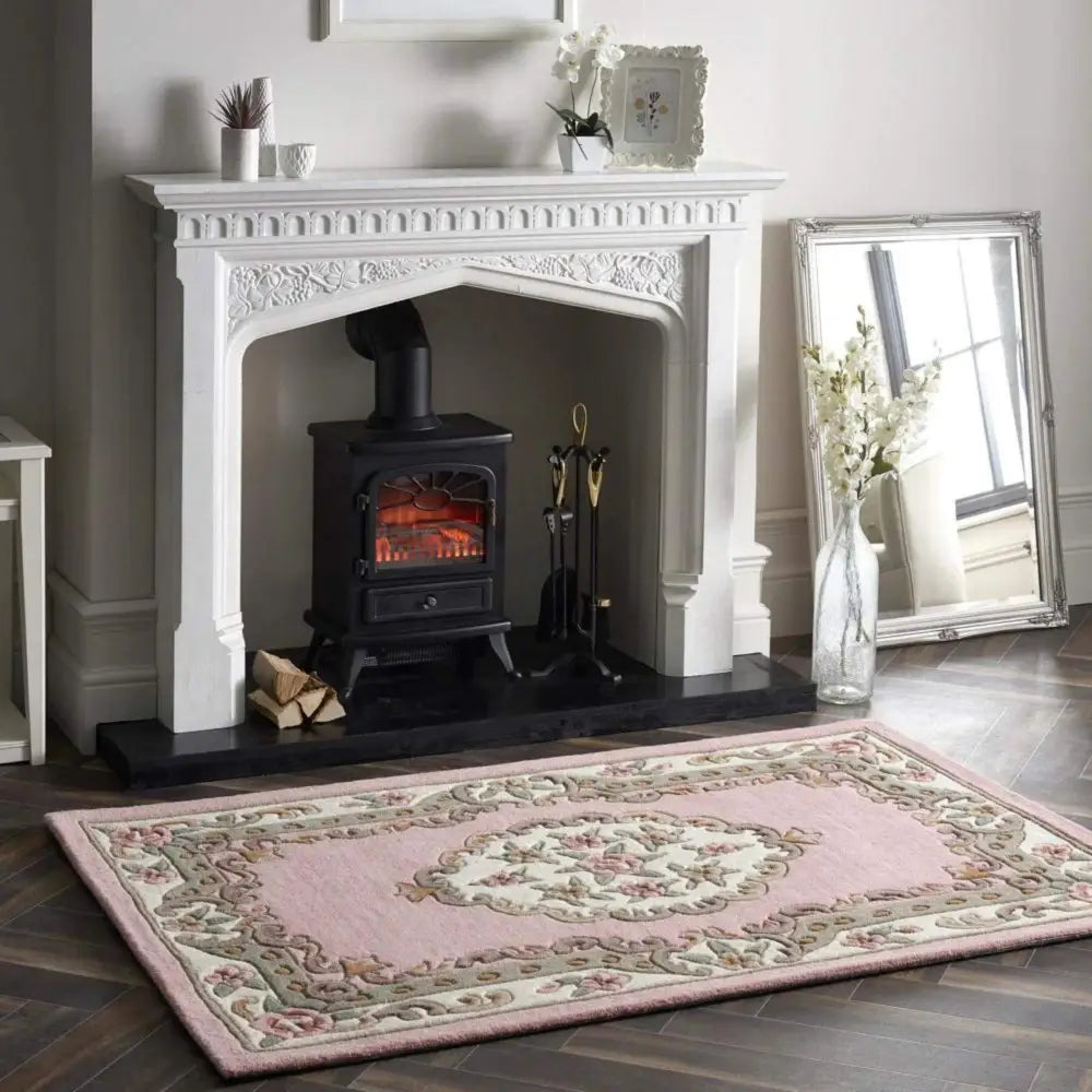 Shensi Pink Medallion Rug - Rugs