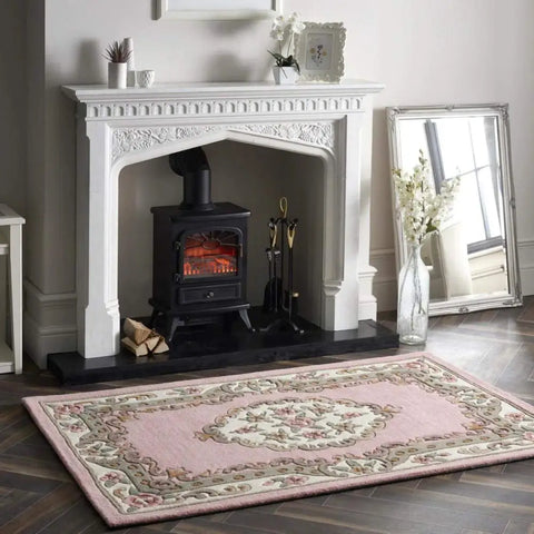 Shensi Pink Medallion Rug - Rugs