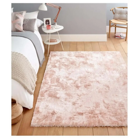 Shimmer Pink Supersoft Shaggy Rug | ODS33 - Rugs