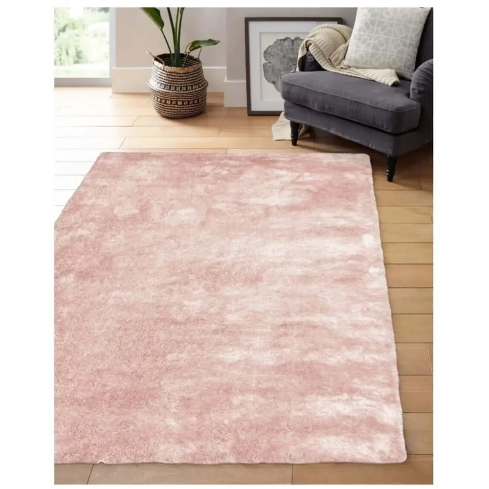 Shimmer Pink Supersoft Shaggy Rug | ODS33 - Rugs