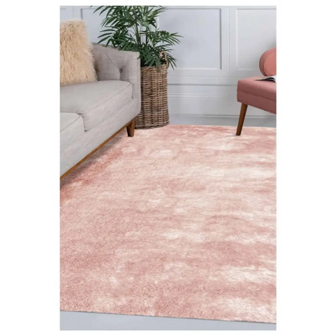 Shimmer Pink Supersoft Shaggy Rug | ODS33 - Rugs