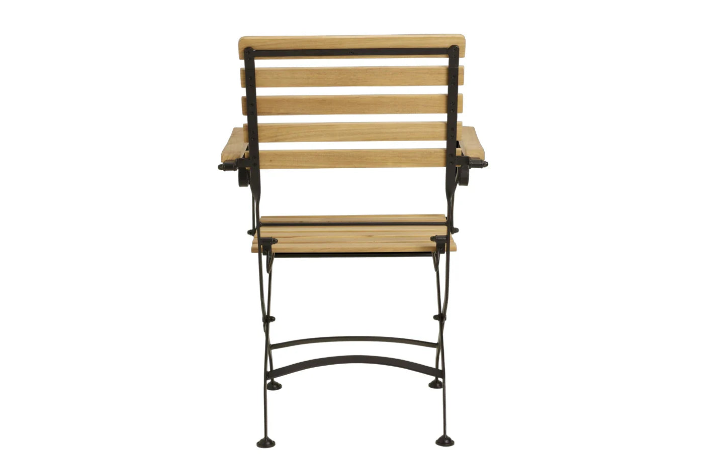 Sicily 4 Seater Teak and Wrought Iron Rectangular 120cm Garden Dining Set