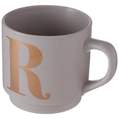 Signet Grey Monogram Mug, R