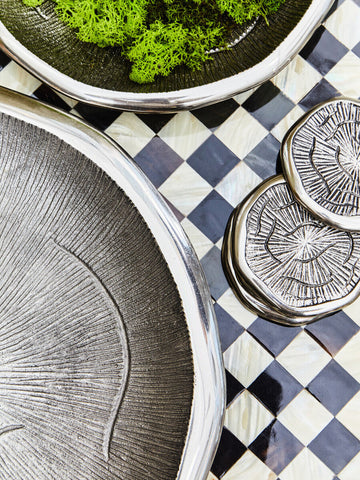 Silva Large Oak Effect Silver Bowl