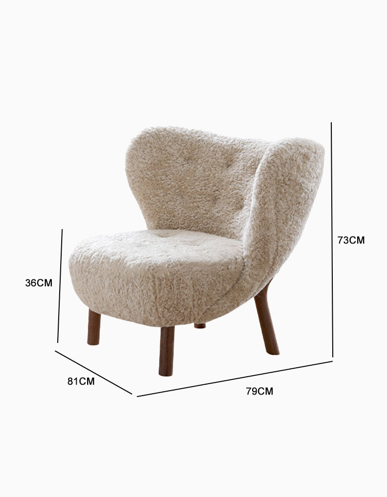 Classic Little Fitz Lounge Chair, Short Hair