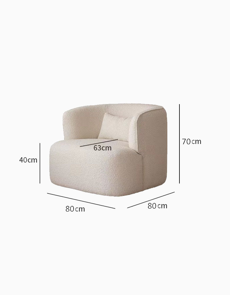 Janet Armchair, Velvet/Boucle