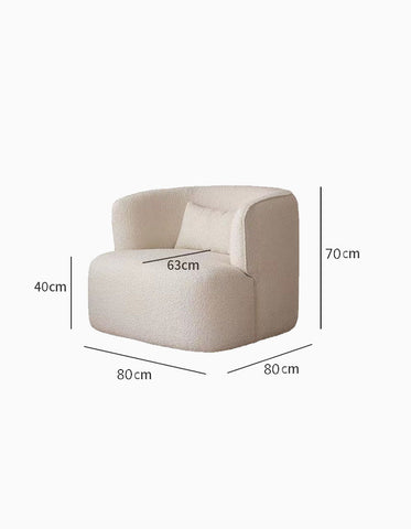 Janet Armchair, Velvet/Boucle