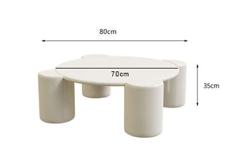 Nova Flower Nesting Coffee Table, White