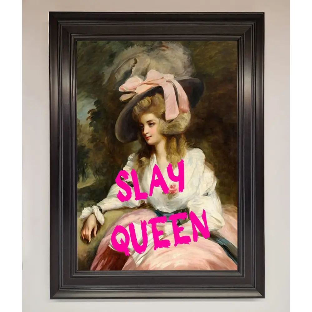 Slay Queen Framed Poster - A1 (59.4 x 84.1 cm) / Matt Black - Framed Print