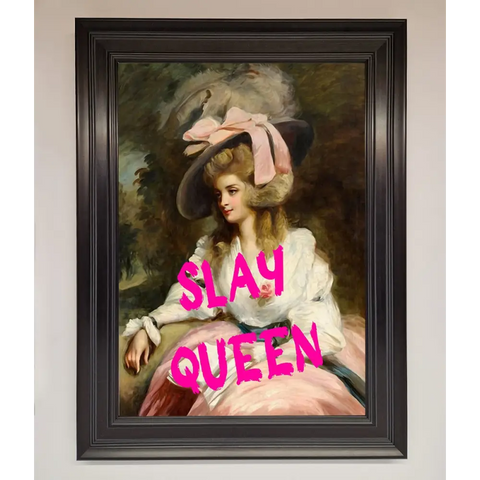 Slay Queen Framed Poster - A1 (59.4 x 84.1 cm) / Matt Black - Framed Print