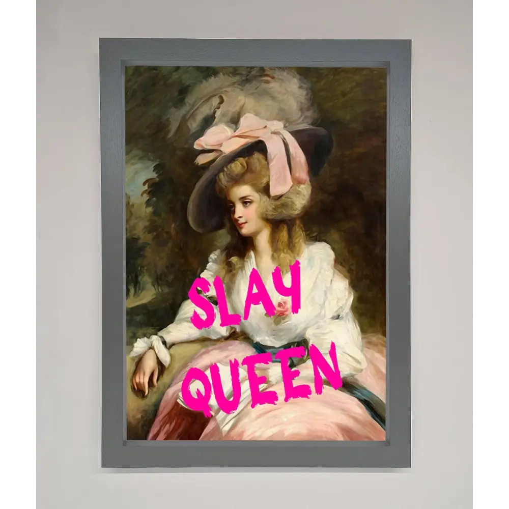 Slay Queen Framed Poster - A3 (29.7 x 42 cm) / Dark Grey - Framed Print