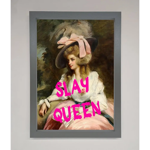 Slay Queen Framed Poster - A3 (29.7 x 42 cm) / Dark Grey - Framed Print