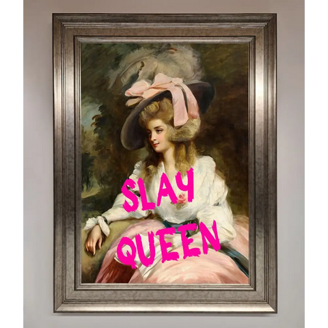 Slay Queen Framed Poster - A3 (29.7 x 42 cm) / Silver - Framed Print