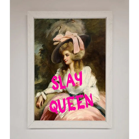 Slay Queen Framed Poster - A3 (29.7 x 42 cm) / White - Framed Print