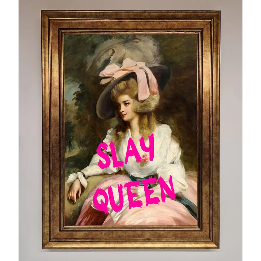 Slay Queen Framed Poster - B0 (100 x 141 cm) / Bronze - Framed Print