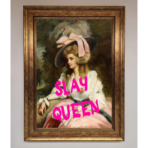 Slay Queen Framed Poster - B0 (100 x 141 cm) / Bronze - Framed Print