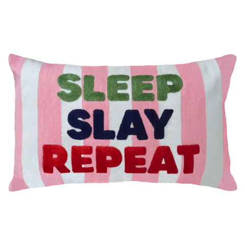Sleep Slay Repeat Needlepoint Cushion - Cushion