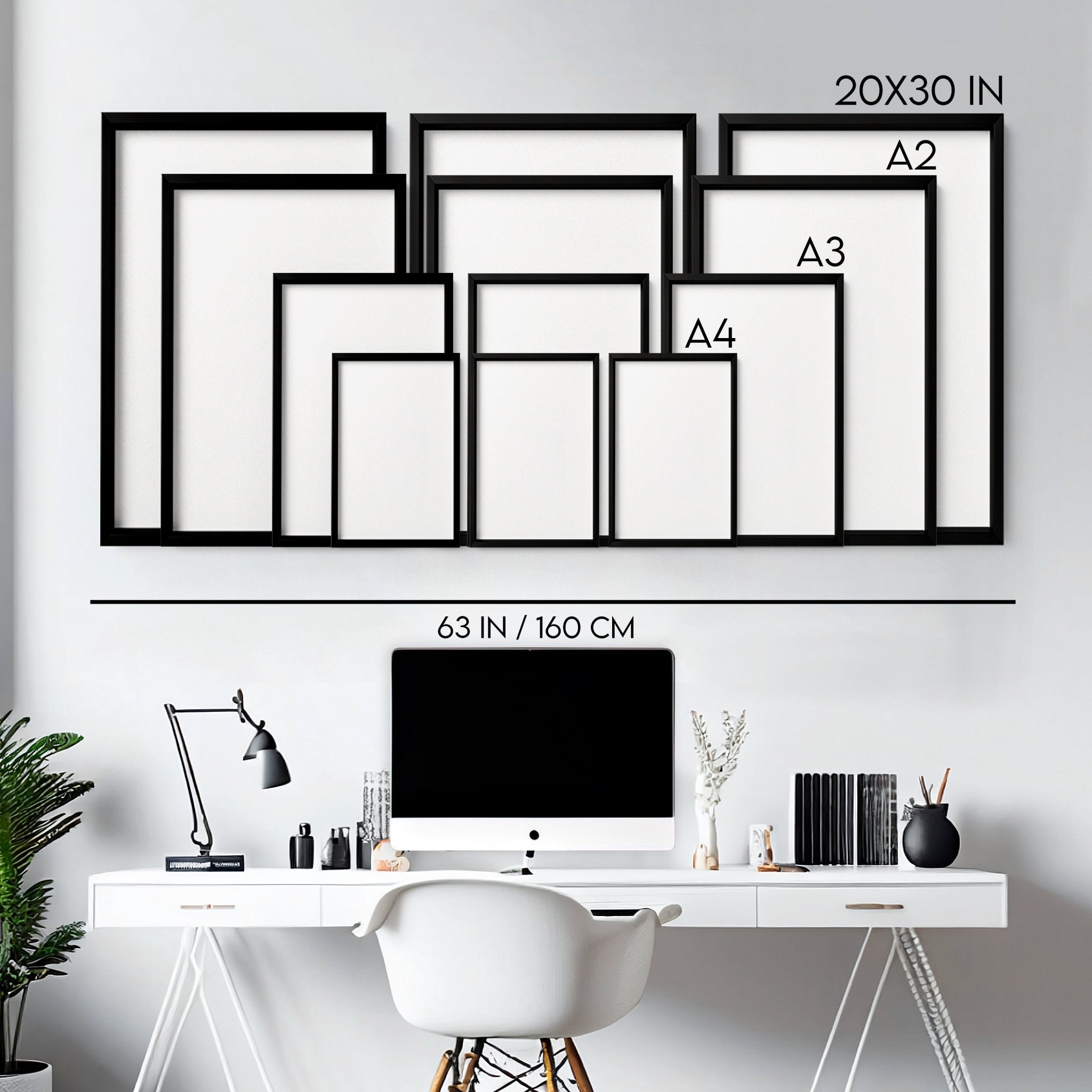 Small Framed Pictures | Set of 3 Asian Inspired Wall art Prints