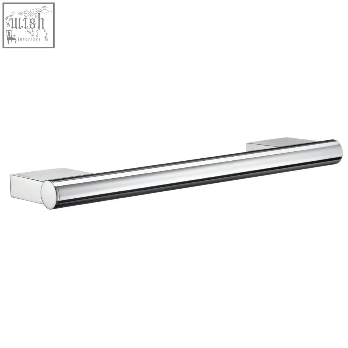 Sleek smedbo air polished chrome grab bar with chrome finish and square mounting plates for secure bathroom use