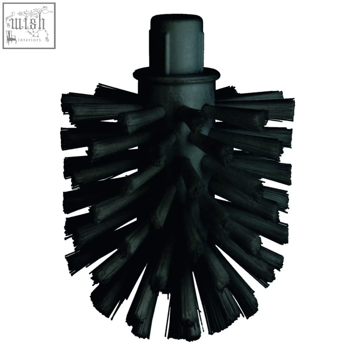 Black plastic smedbo brush head with sturdy dense bristles fits all smedbo toilet brushes for easy cleaning