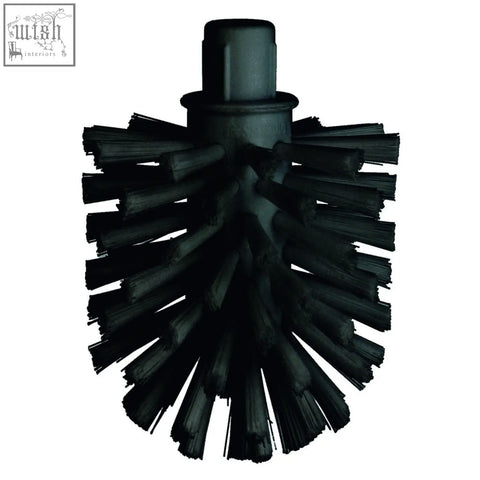 Black plastic smedbo brush head with sturdy dense bristles fits all smedbo toilet brushes for easy cleaning