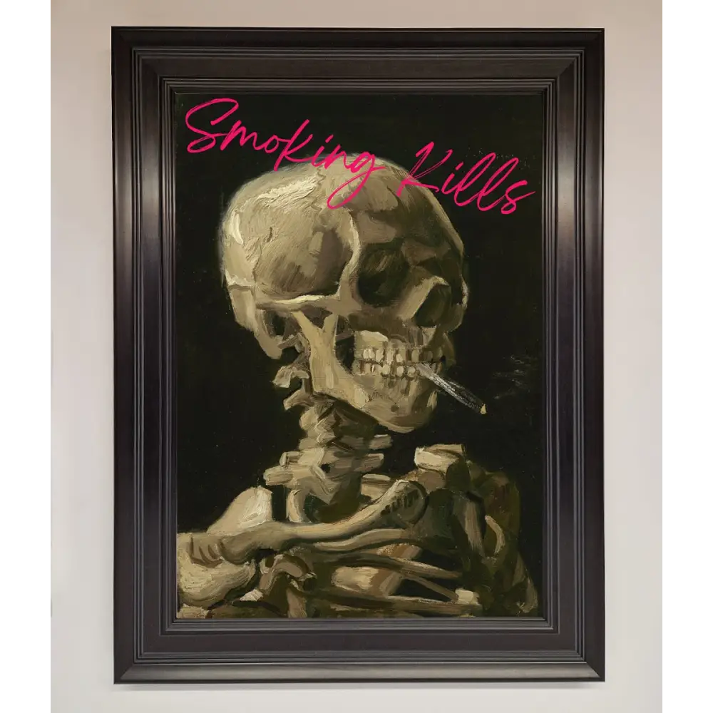 Smoking Kills Framed Wall Art - A1 (59.4 x 84.1 cm) / Matt Black - Framed Print