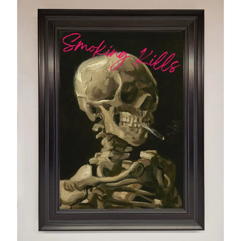 Smoking Kills Framed Wall Art - A1 (59.4 x 84.1 cm) / Matt Black - Framed Print
