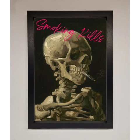 Smoking Kills Framed Wall Art - A3 (29.7 x 42 cm) / Black - Framed Print
