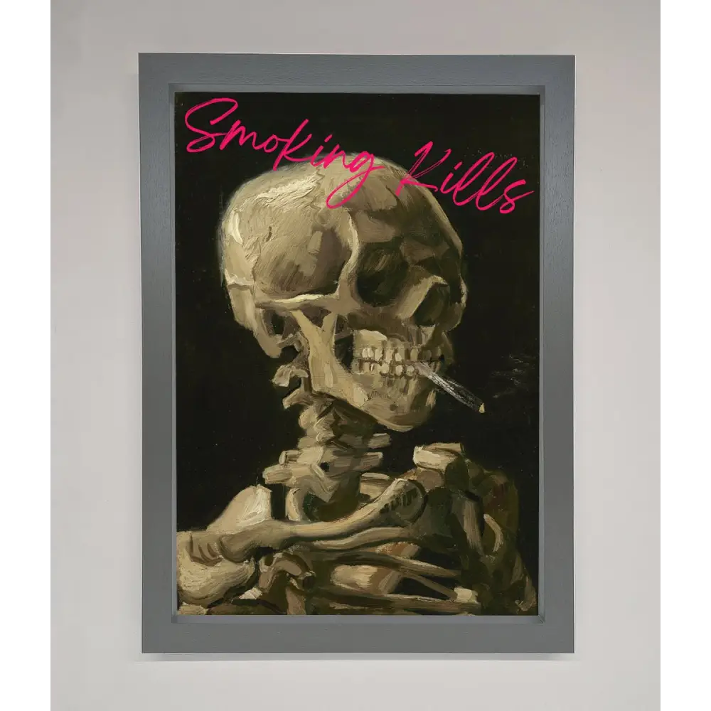 Smoking Kills Framed Wall Art - A3 (29.7 x 42 cm) / Dark Grey - Framed Print