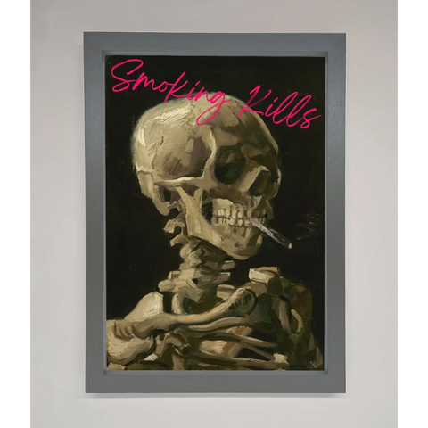 Smoking Kills Framed Wall Art - A3 (29.7 x 42 cm) / Dark Grey - Framed Print