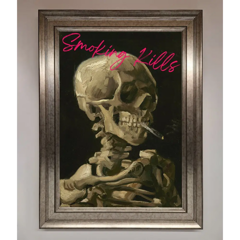 Smoking Kills Framed Wall Art - A3 (29.7 x 42 cm) / Silver - Framed Print