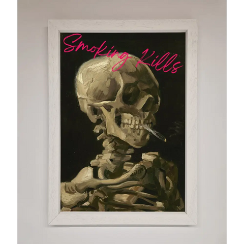 Smoking Kills Framed Wall Art - A3 (29.7 x 42 cm) / White - Framed Print