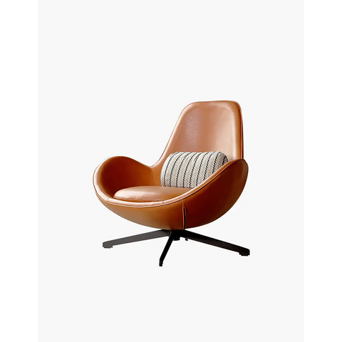 Snail Brown Chair Leather - Swivel Chair