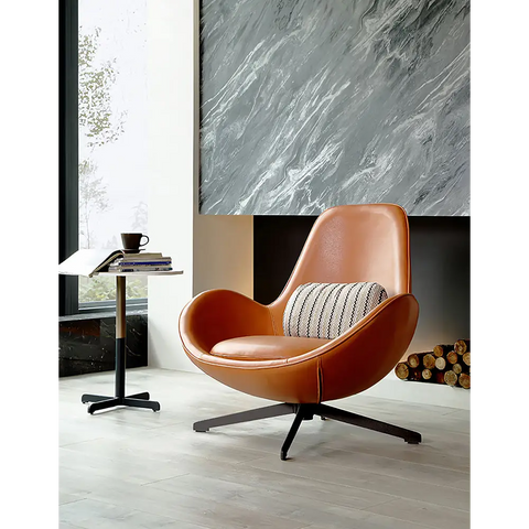Snail Brown Chair Leather - Swivel Chair