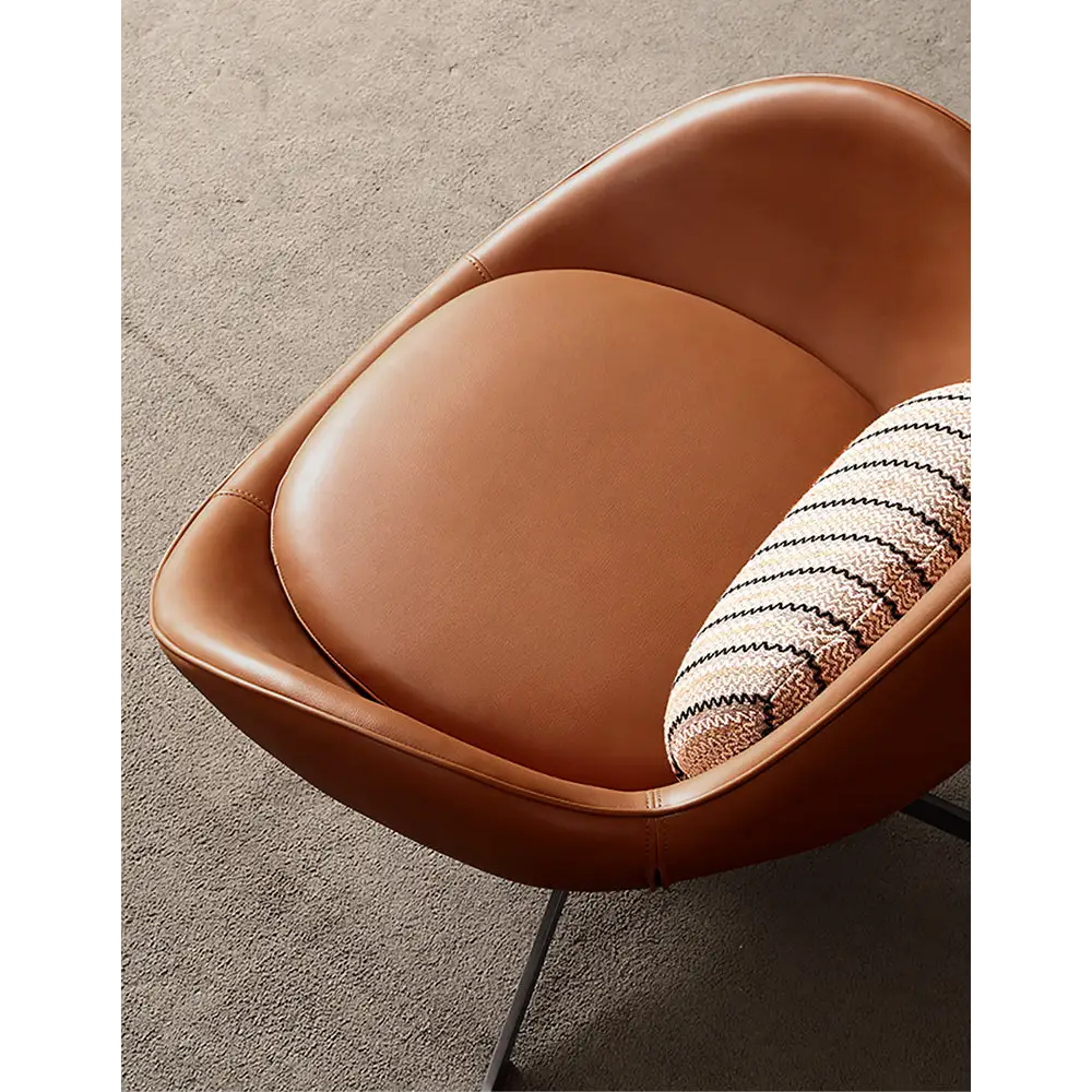 Snail Brown Chair Leather - Swivel Chair