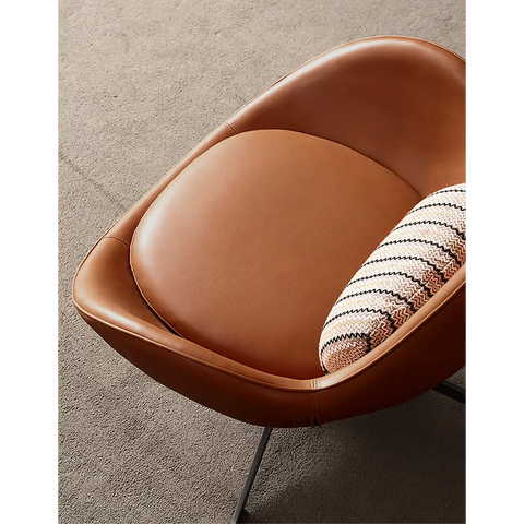 Snail Brown Chair Leather - Swivel Chair
