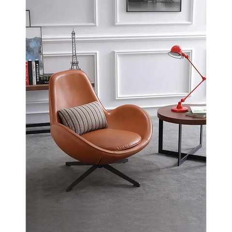 Snail Brown Chair Leather - Swivel Chair