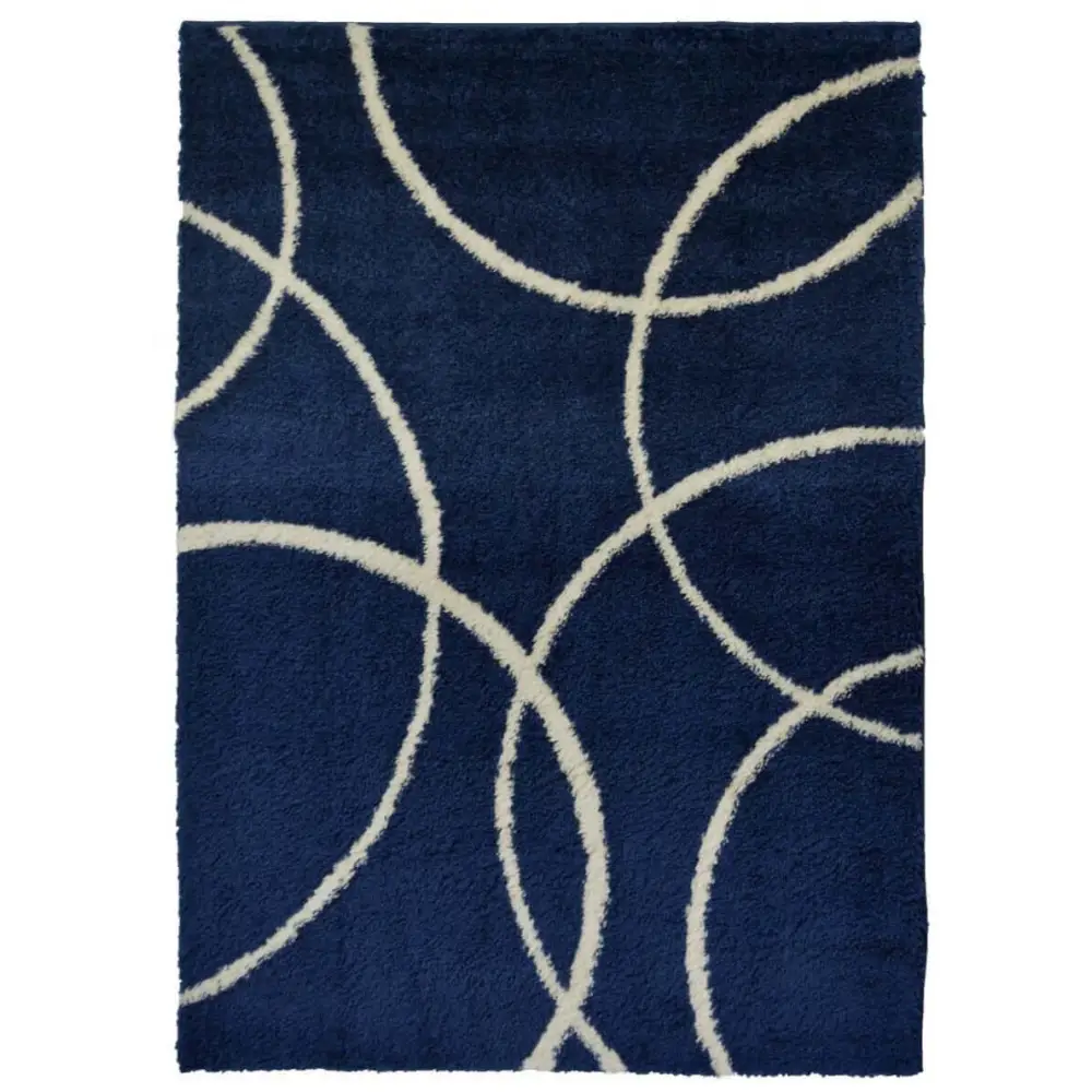 Snug Bubbles Shaggy Rug | I110A - 120X170 cm / Navy - Rugs