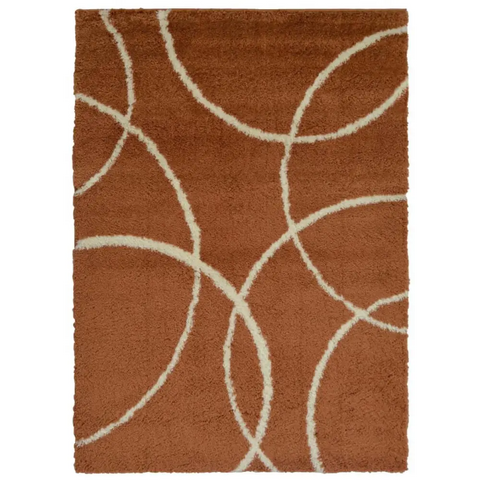Snug Bubbles Shaggy Rug | I110A - 120X170 cm / Terracotta - Rugs