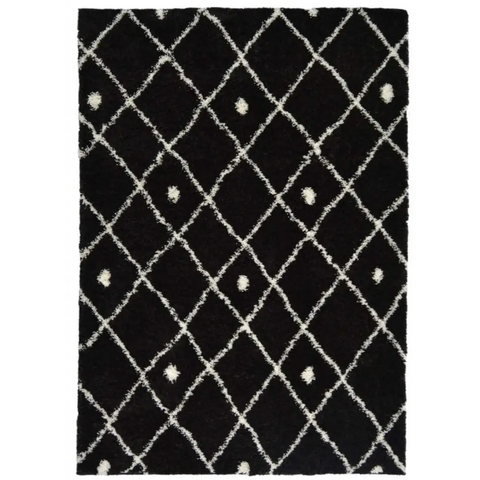 Snug Nomadic Shaggy Rug | I044A - 120X170 cm / Black - Rugs