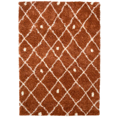 Snug Nomadic Shaggy Rug | I044A - 120X170 cm / Orange - Rugs