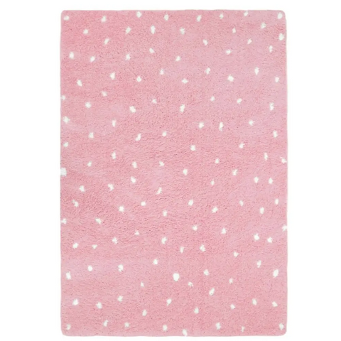 Snug Spotty Shaggy Rug | R467A - 80X150 cm / Pink - Rugs