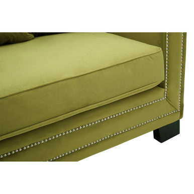 Sofia 3 Seat Moss Velvet Sofa