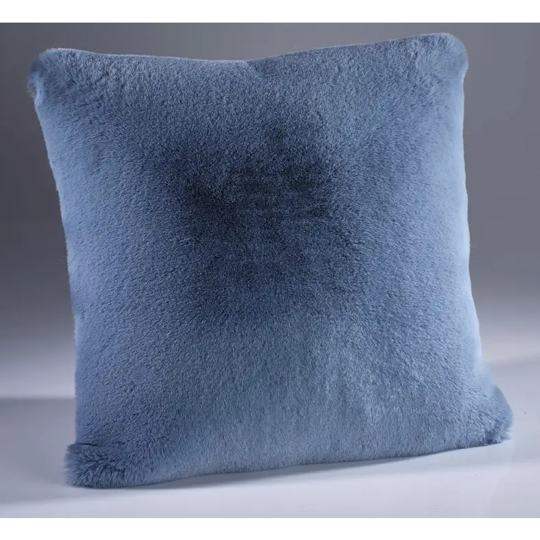Soft Blue Faux Fur Cushion - Cushion