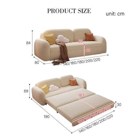 Soft Cloud Two Seater Sofa Bed