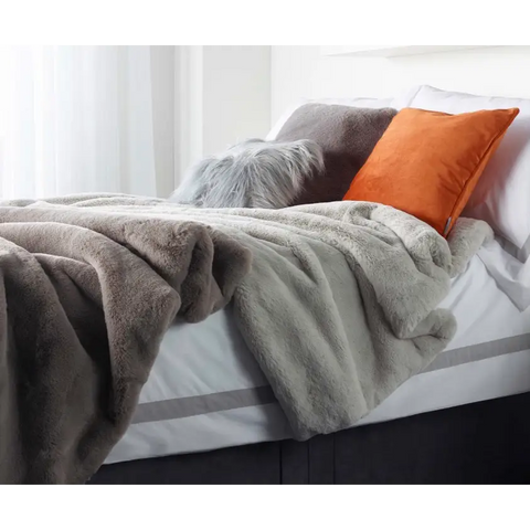 Soft Grey Faux Fur Cushion - Cushion