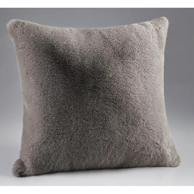Soft Grey Faux Fur Cushion - Cushion