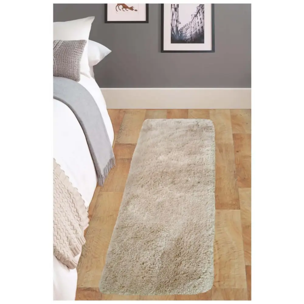 Soft Washable Beige Shaggy Rug | SA-02 - Rugs