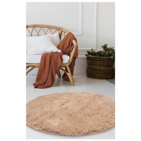 Soft Washable Beige Shaggy Rug | SA-02 - Rugs