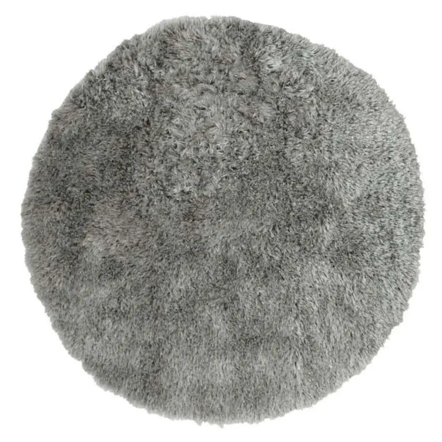 Soft Washable Grey Shaggy Rug | SA-04 - Ø 100 cm - Rugs